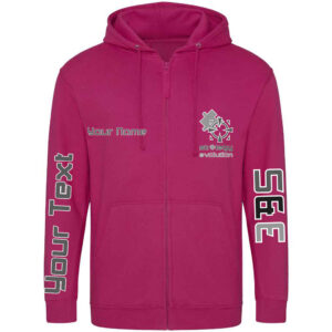 Special Edition Zipped Hoodie in Hot Pink