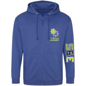 2025 Zipped Hoodie in Royal Blue