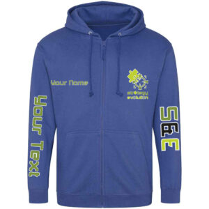 2025 Zipped Hoodie in Royal Blue